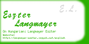 eszter langmayer business card